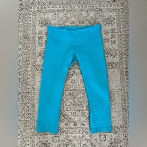 Lululemon crop leggings teal blue